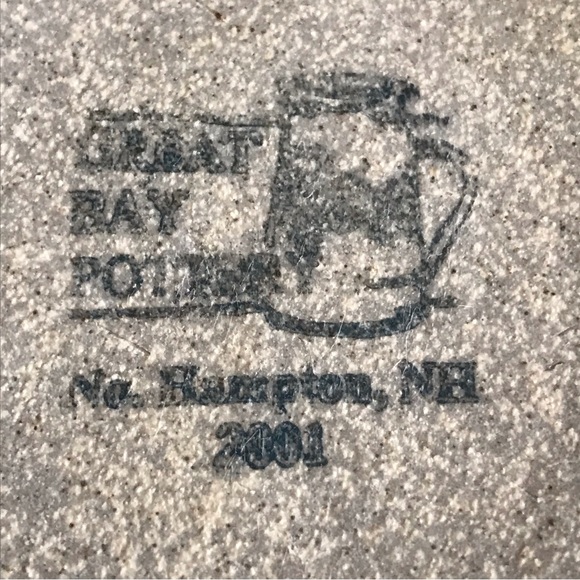 Great Bay Pottery Stoneware 6" Wine Chiller/Utensil Crock Holder Hand Decorated - Picture 11 of 14